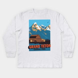 Grand Teton National Park Apparel Kids Long Sleeve T-Shirt